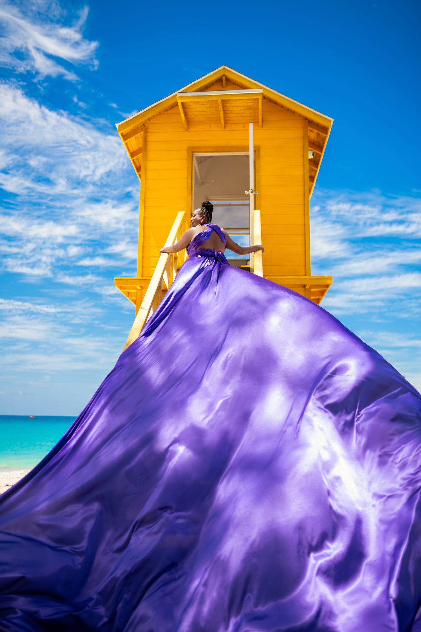Flying Dress Barbados Photoshoot - Royal Purple