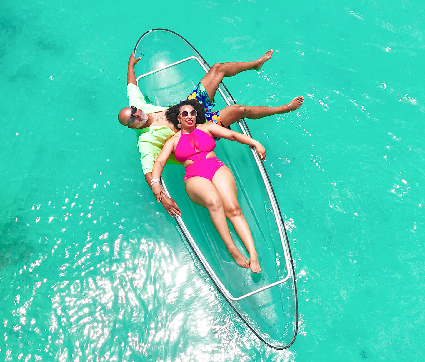 Drone Clear Kayak Photoshoot - Two Persons