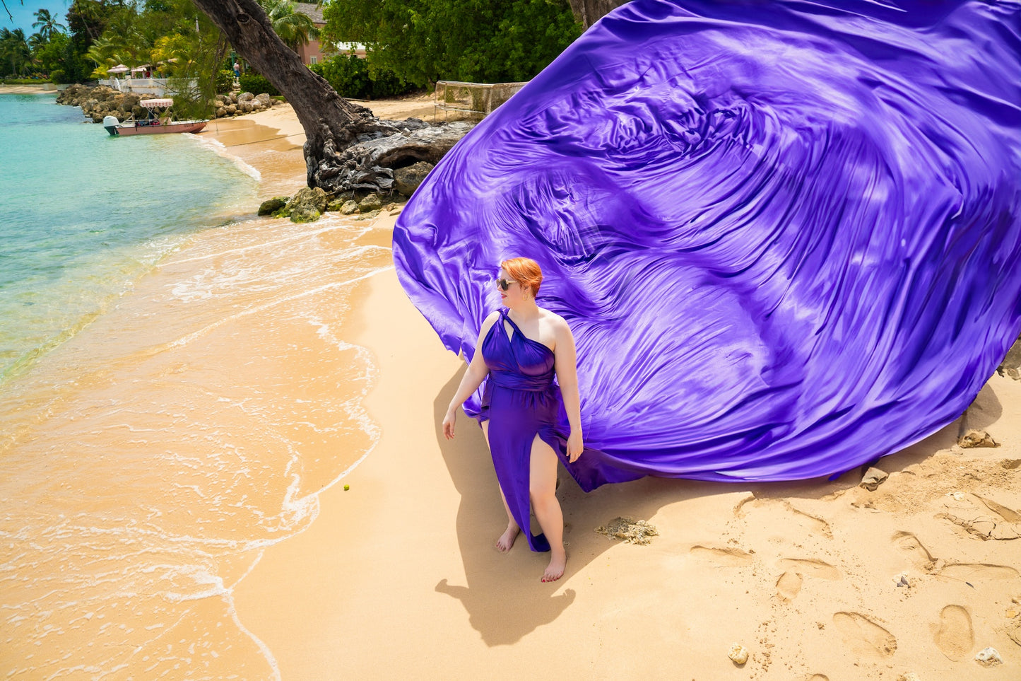 Flying Dress Barbados Photoshoot - Royal Purple