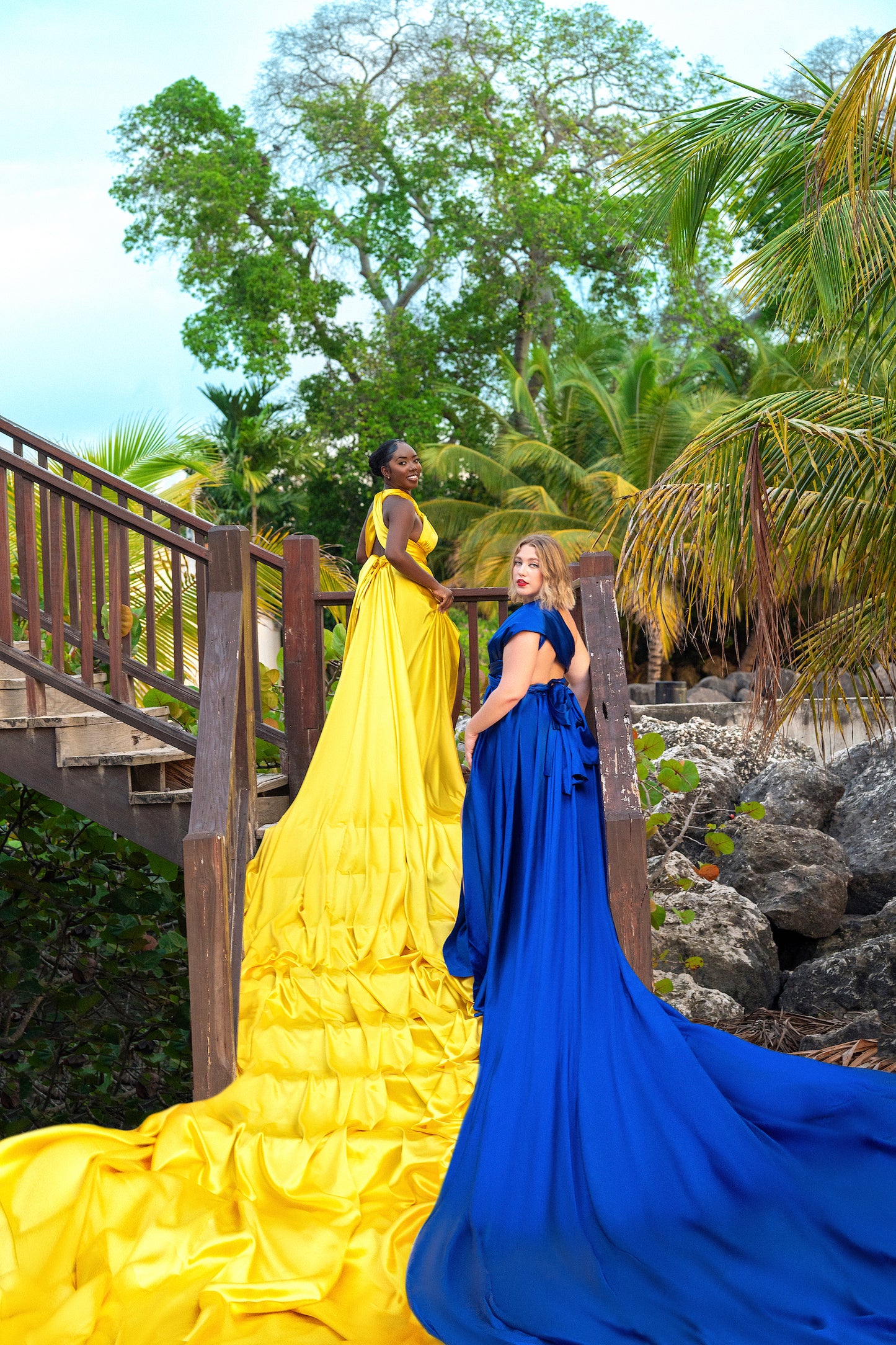 Flying Dress Barbados Photoshoot - Cobalt Blue