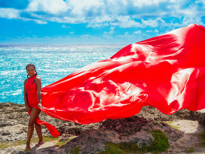 Flying Dress Barbados Photoshoot - Ruby Red