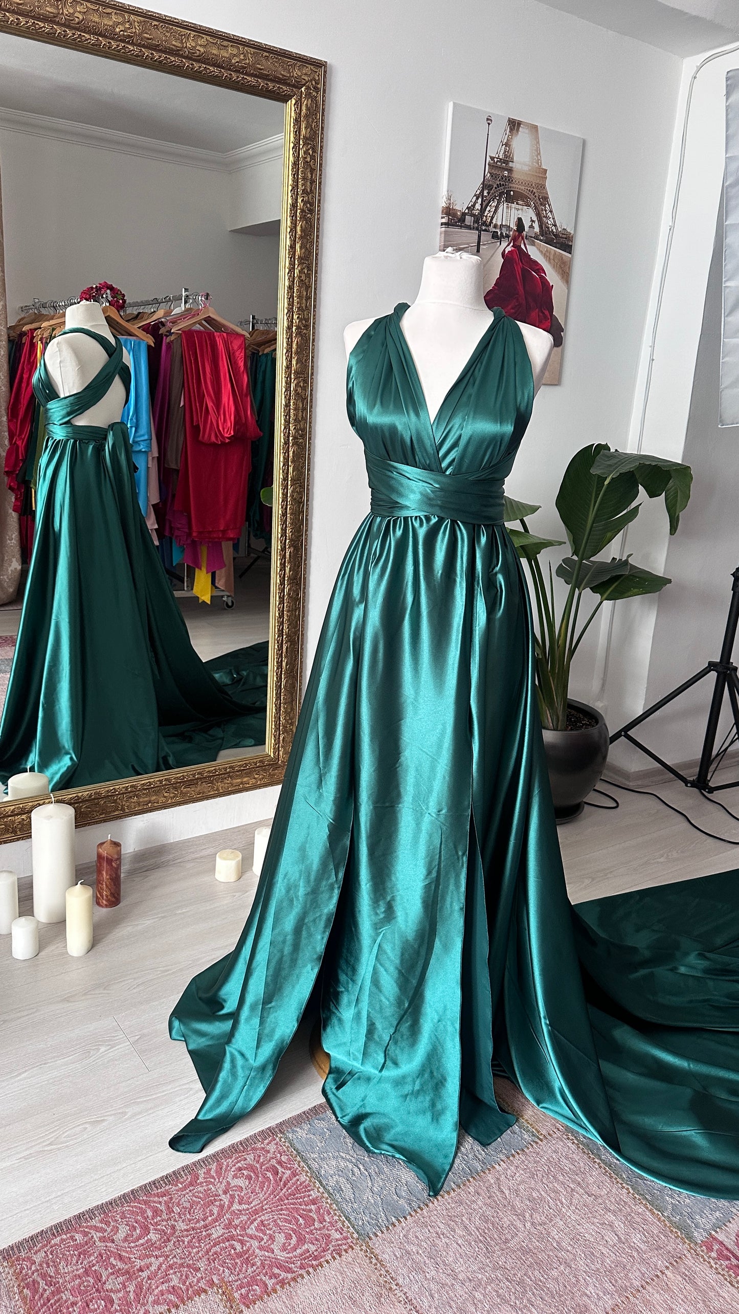 Flying Dress Barbados Photoshoot - Emerald Green