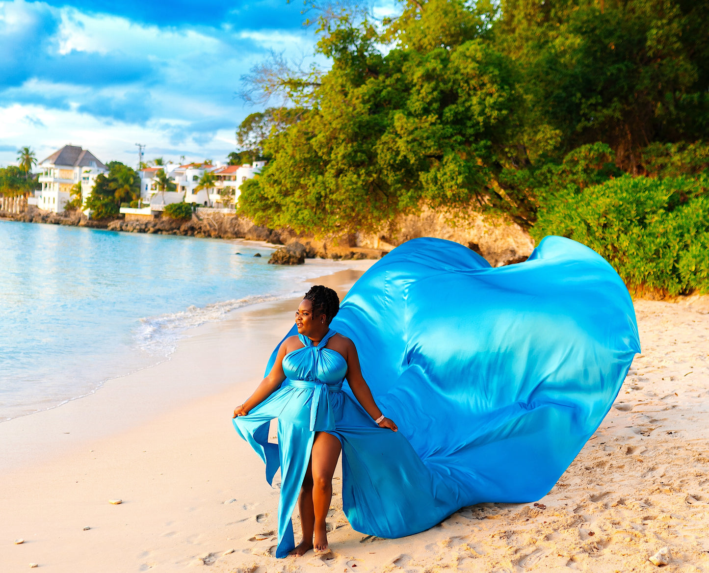 Flying Dress Barbados Photoshoot - Ocean Blue