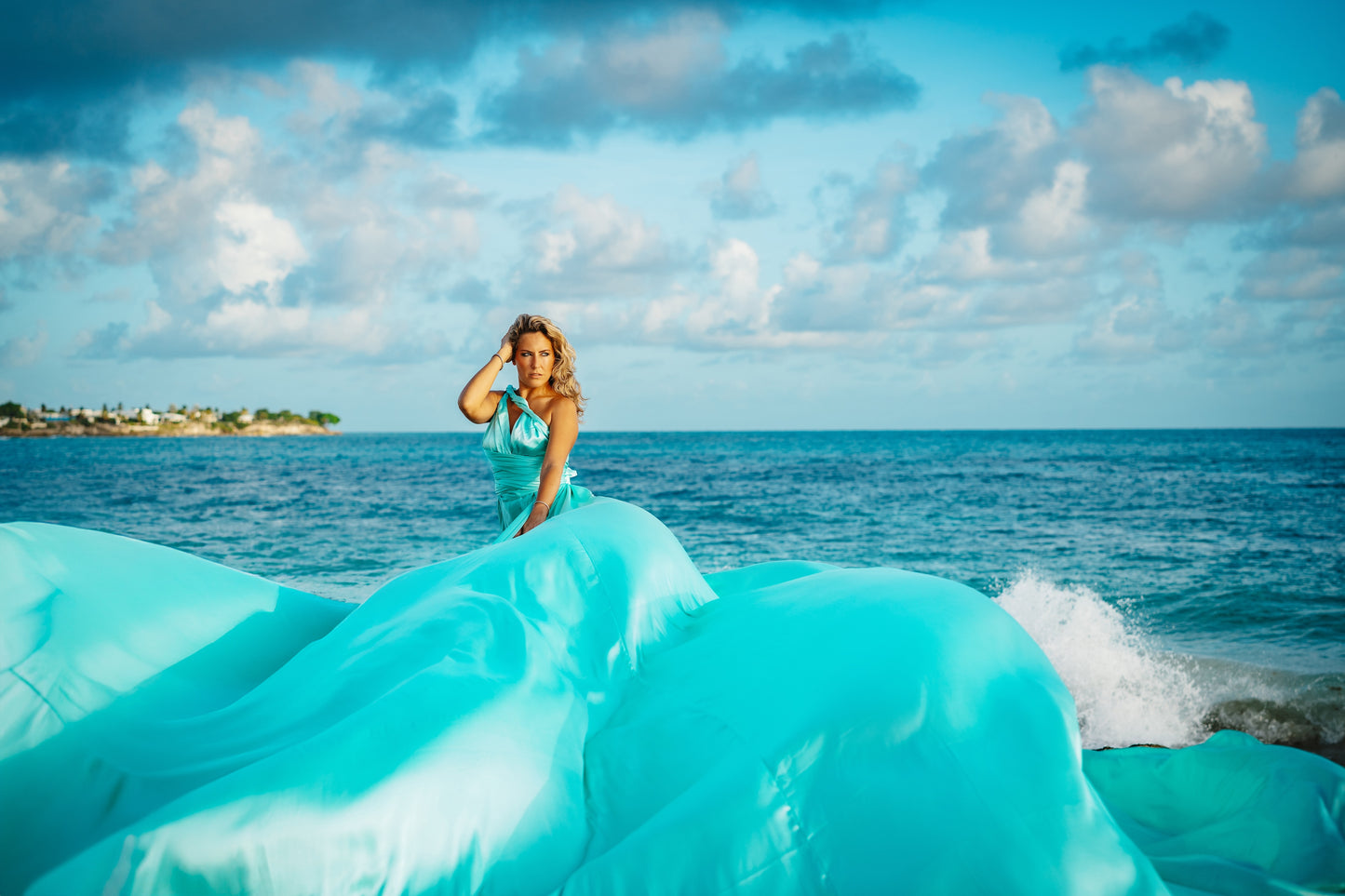 Flying Dress Barbados Photoshoot - Turquoise Mint