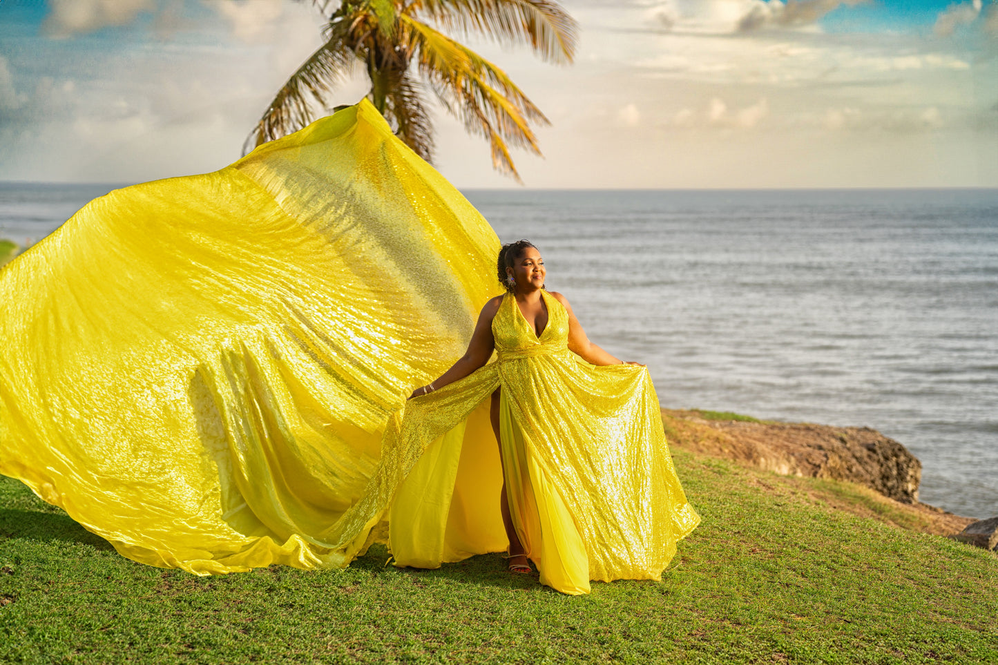 Flying Dress Barbados Photoshoot - Lemon Sequins