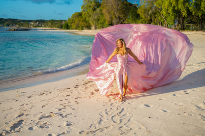 Flying Dress Barbados Photoshoot - Blush Pink