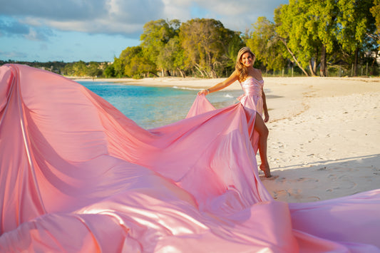Flying Dress Barbados Photoshoot - Blush Pink