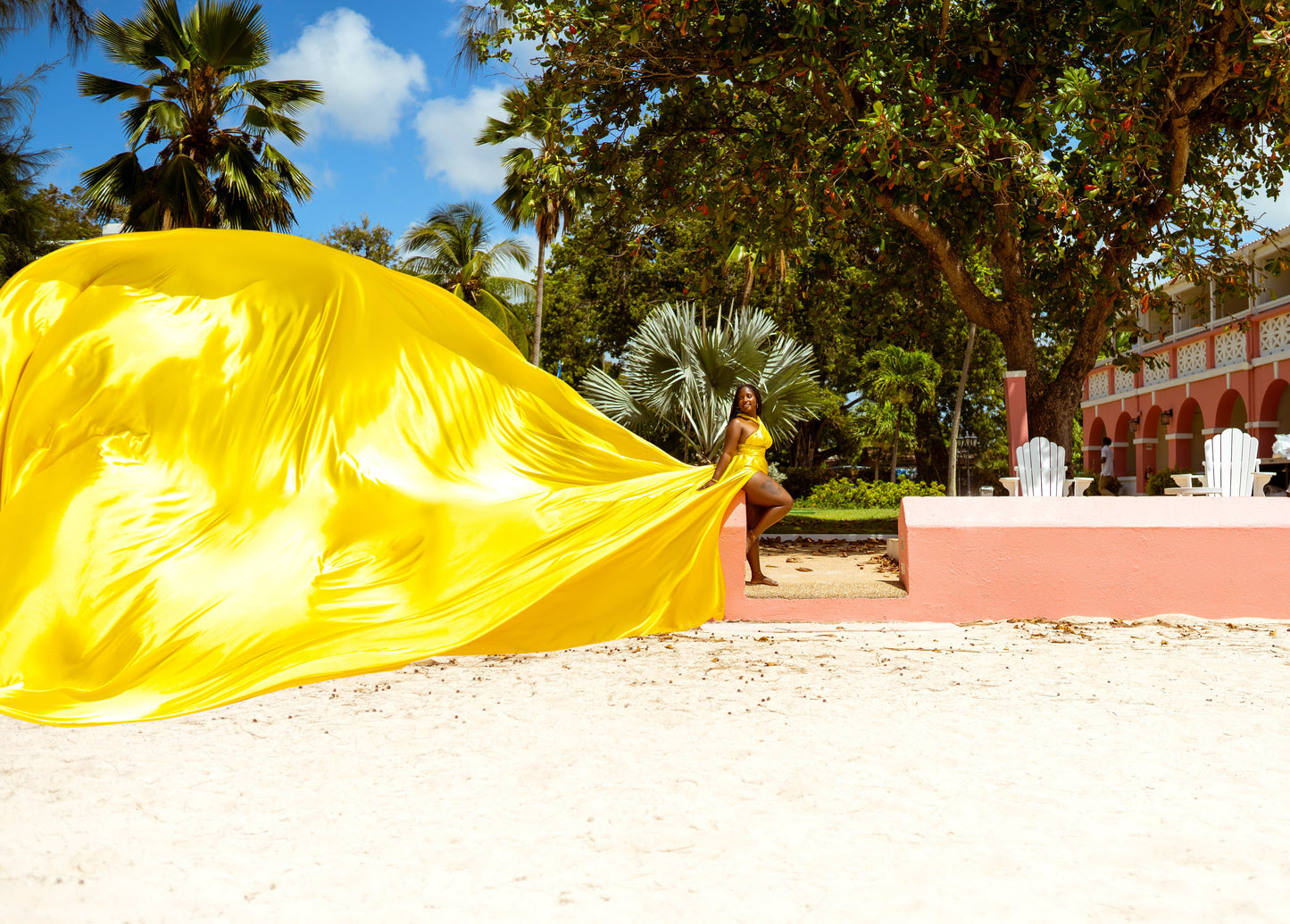 Flying Dress Barbados Photoshoot - Lemon Gold