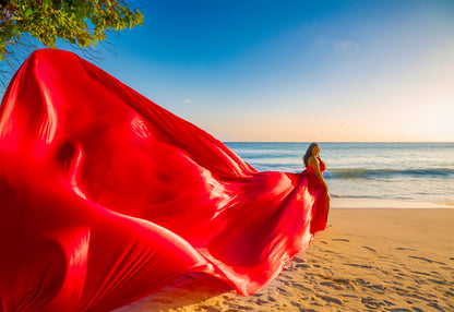 Flying Dress Barbados Photoshoot - Ruby Red